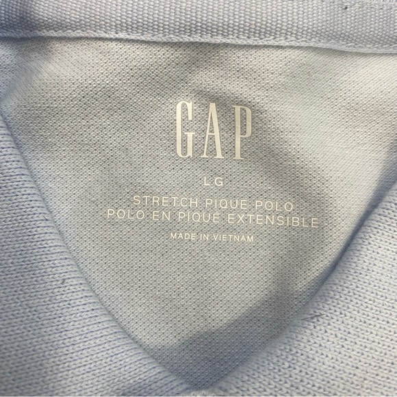 GAP Blue Polo Shirt Classic Short Sleeve - Picture 8 of 8